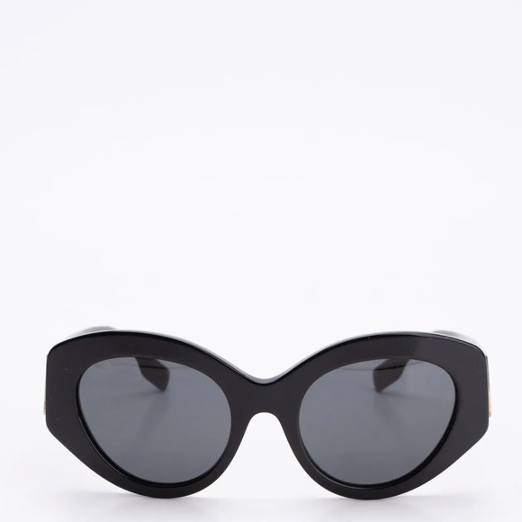BURBERRY New Modern Sunglasses with Gold Accents and Logo - Picture 1 of 8
